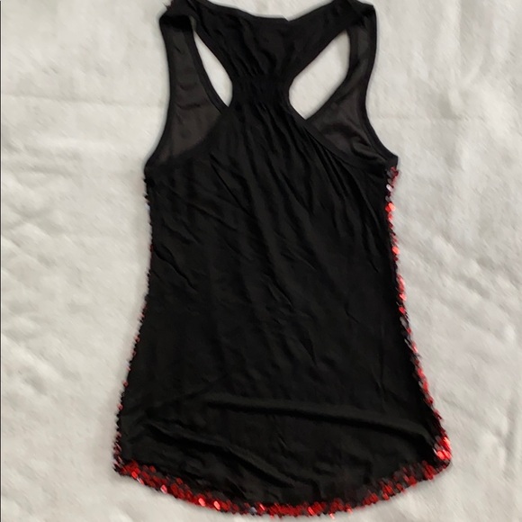 Rue21 Black, Red Sequined Pullover Top Size S - Picture 6 of 7